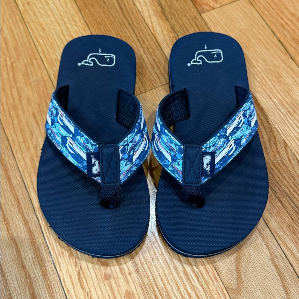 Vineyard Vines Kids Flip Flops - Blue and Navy